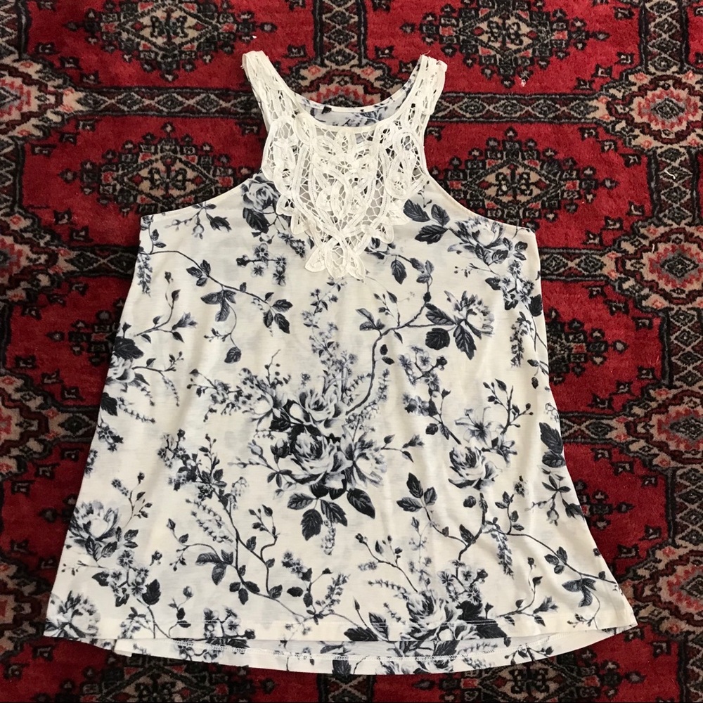 Cute Floral Tank Top